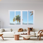 Janela de Correr 4 Folhas Alumínio Pintado Branco Linha Palace com Vidro Comum Incolor 1,00x2,00m Líder