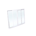 Janela de Correr 4 Folhas Alumínio Pintado Branco Linha Palace com Vidro Comum Incolor 1,00x2,00m Líder