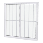 Janela de Correr 2 Folhas 1,00x2,00m Alumínio Pintado Branco Grade Quadrada Linha Vivace Artens