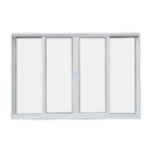 Janela de Correr 4 Folhas 1,00x2,00m Alumínio Pintado Branco Linha Vivace Artens