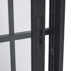 Janela de Correr 2 Folhas 1,00x2,00m Alumínio Pintado Preto Grade Quadrada Linha Vivace Artens