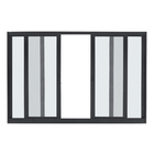 Janela de Correr 4 Folhas 1,00x2,00m Alumínio Pintado Preto Linha Vivace Artens