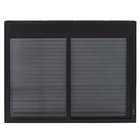 Janela de Correr 2 Folhas 1,20x1,20m Alumínio Pintado Preto com Persiana Blackout Linha Vivace Artens