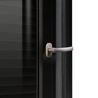 Janela de Correr 2 Folhas Alumínio Pintado Preto com Persiana Blackout 220V 1,20x1,50m Linha Veneza 3A Alumínio