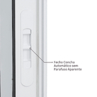 Janela de Correr 2 Folhas 1,20x1,50m Alumínio Pintado Branco com Persiana Blackout Linha Vivace Artens