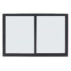 Janela de Correr 2 Folhas 1,20x1,50m Alumínio Pintado Preto Linha Vivace Artens