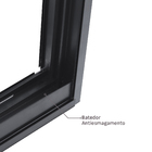 Janela de Correr 2 Folhas 1,20x1,50m Alumínio Pintado Preto Linha Vivace Artens