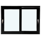 Janela de Correr 2 Folhas Alumínio Pintado Preto 1,20x2,00m Linha Veneza 3A Alumínio