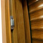 Janela de Correr 2 Folhas Alumínio Pintado Madeirado com Persiana Blackout 220V 1,20x2,00m Linha Veneza 3A Alumínio