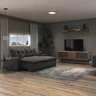 Janela de Correr 3 Folhas 1,20x2,00m Alumínio Pintado Branco Linha Vivace Artens