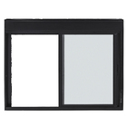 Janela de Correr 2 Folhas 1,20x2,00m Alumínio Pintado Preto com Persiana Blackout Linha Vivace Artens