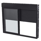 Janela de Correr 2 Folhas 1,20x2,00m Alumínio Pintado Preto com Persiana Blackout Linha Vivace Artens