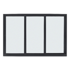 Janela de Correr 3 Folhas 1,20x2,00m Alumínio Pintado Preto Linha Vivace Artens