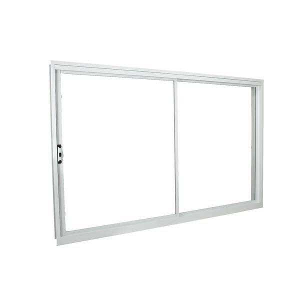 Janela de Correr 2 Folhas Alumínio Pintado Branco Stander n/a com Vidro Transparente 1x1,2m CRV
