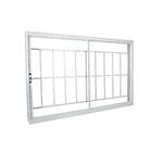 Janela de Correr 2 Folhas Alumínio Pintado Branco Stander Grade Vertical com Vidro Transparente 1x1,5m CRV