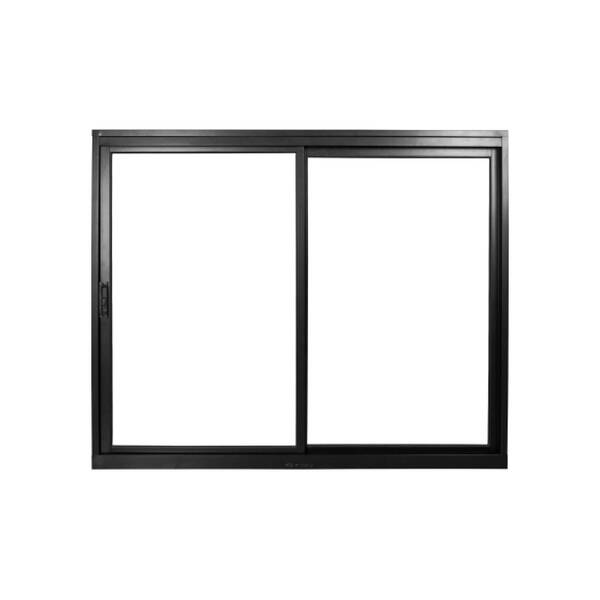 Janela de Correr 2 Folhas Alumínio Pintado Preto Stander n/a com Vidro Transparente 1x1,5m CRV