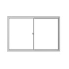 Janela de Correr 2 Folhas Alumínio Pintado Branco Linha Slim com Vidro Liso Incolor 1,00x1,20m Líder