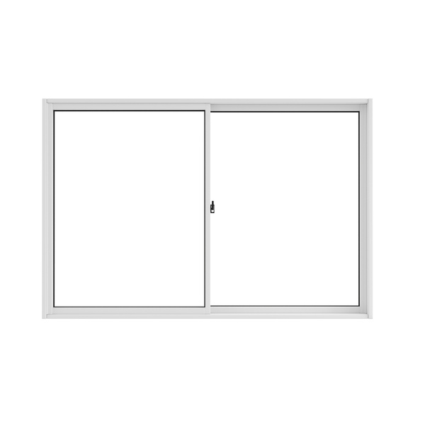 Janela de Correr 2 Folhas Alumínio Pintado Branco Linha Slim com Vidro Liso Incolor 1,00x1,20m Líder