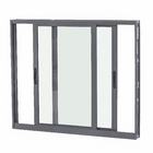 Janela de Correr 2 Folhas Alumínio Pintado Cinza com Vidro Comum Transparente 1,20x2,00m Linha Vivace Artens