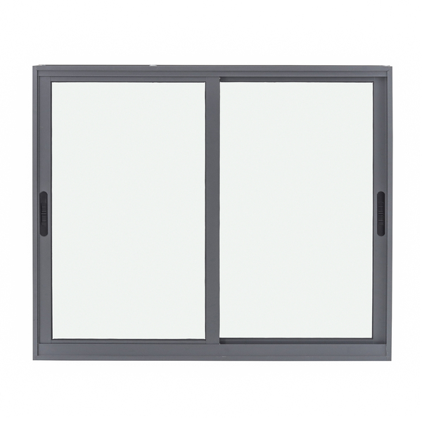 Janela de Correr 2 Folhas Alumínio Pintado Cinza com Vidro Comum Transparente 1,20x2,00m Linha Vivace Artens