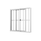 Janela de Correr 2 Folhas Alumínio Pintado Branco com Grade Vertical 1,00x1,00m Linha Slim Líder