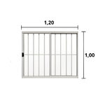 Janela De Correr 2 Folhas C/grade Alumínio Branco 1.00 X 1.20