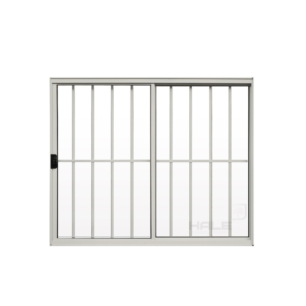 Janela De Correr 2 Folhas C/grade Alumínio Branco 1.00 X 1.20