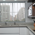 Janela De Correr 2 Folhas C/grade Aluminio Brilhante 1.00 X 1