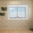 Janela De Correr 2 Folhas Com Grade Móveis Branco 120x120cm T