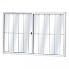 Janela De Correr 2 Folhas Móveis Com Grade Soft Mgm 5,5 100 X