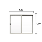 Janela De Correr 2 Folhas S/ Grade Alumínio Branco 1.00 X 1.2