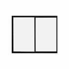 Janela De Correr 2 Folhas S/grade Aluminio Preto 1.00 X 1.50