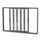 Janela de Correr 3 Folhas Alumínio Pintado Cinza com Vidro Comum Transparente 1,00x2,00m Linha Vivace Artens