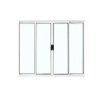 Janela de Correr 4 Folhas Alumínio Pintado Branco Classic com Vidro Transparente 100x100cm CRV