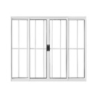 Janela de Correr 4 Folhas Alumínio Pintado Branco Classic Grade Vertical com Vidro Transparente 100x120cm CRV