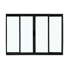 Janela de Correr 4 Folhas Alumínio Pintado Preto Classic com Vidro Transparente 100x120cm CRV