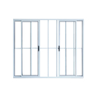 Janela de Correr 4 Folhas Alumínio Pintado Branco com Grade Vertical 1,00x1,20m Linha Slim Líder