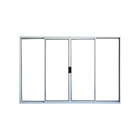 Janela de Correr 4 Folhas Alumínio Pintado Branco 1,00x1,50m Linha Slim Líder