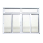 Janela De Correr 4 Folhas Com Bandeira Alumínio Branco 120x20