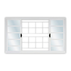 Janela de Correr 4 Folhas com Grade Quadriculada 120x150cm Branco MGM