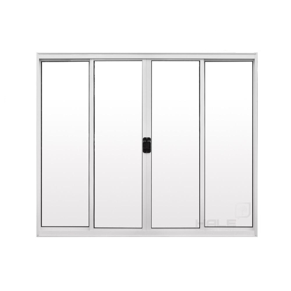 Janela De Correr 4 Folhas S/ Grade Alumínio Branco 1.00 X 1.5