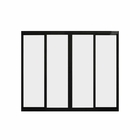 Janela De Correr 4 Folhas S/ Grade Aluminio Preto 1.00 X 1.20