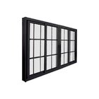 Janela De Correr Abertura Central 4 Folhas Com Grade Vidro Li