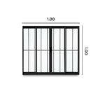 Janela De Correr Abertura Central Exclusiva 4 Folhas Grade Vi