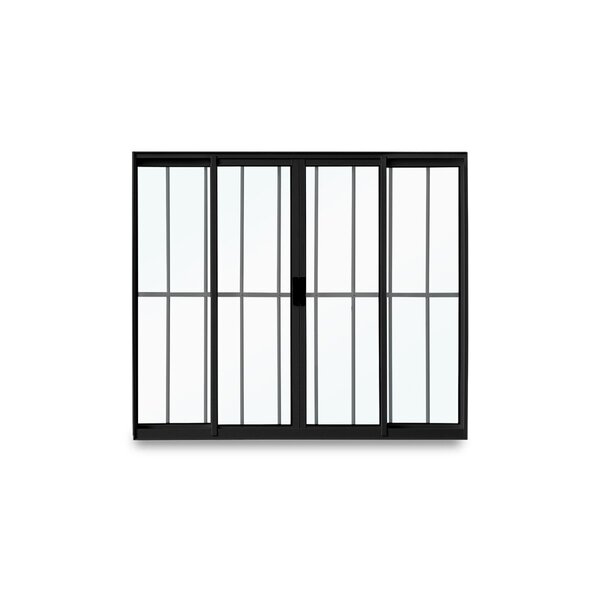 Janela De Correr Abertura Central Exclusiva 4 Folhas Grade Vi