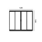 Janela De Correr Abertura Central Exclusiva 4 Folhas Vidro Li