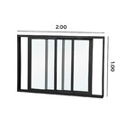 Janela De Correr Abertura Dupla 3 Folhas Vidro Liso 100x200cm