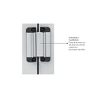 Janela de Correr Aço Pintado Branco com Grade Metal 1,00x1,50m Linha Pratika Sasazaki