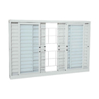 Janela Veneziana de Correr Aço Pintado Branco com Grade Metal 1,00x2,00m Linha Pratika Sasazaki