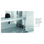 Janela Veneziana de Correr Aço Pintado Branco com Grade Metal 1,00x2,00m Linha Pratika Sasazaki